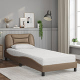Letto con Materasso Hvar Cappuccino 90x190 cm Similpelle