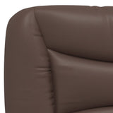 Letto con Materasso Hvar Marrone 90x200 cm in Similpelle