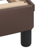 Letto con Materasso Hvar Marrone 90x200 cm in Similpelle