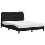 Letto con Materasso Hvar Nero 120x200 cm in Similpelle