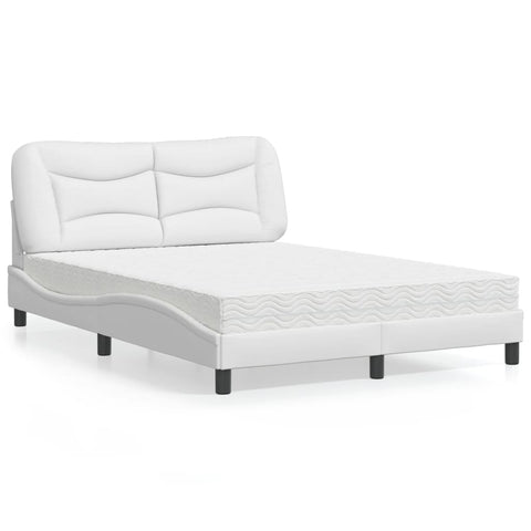 Letto con Materasso Hvar Bianco 120x200 cm in Similpelle