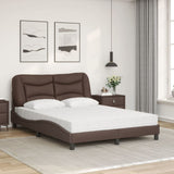 Letto con Materasso Hvar Marrone 120x200cm in Similpelle