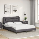 Letto con Materasso Hvar Grigio 120x200 cm in Similpelle