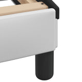 Letto con Materasso Hvar Nero e Bianco 120x200 cm in Similpelle