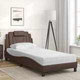 Letto Viana con Materasso Marrone 80x200 cm in Similpelle