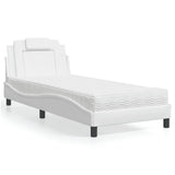 Letto Viana con Materasso Bianco 90x190 cm in Similpelle