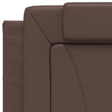 Letto Viana con Materasso Marrone 90x190 cm in Similpelle