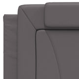 Letto Viana con Materasso Grigio 100x200 cm in Similpelle