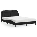 Letto Viana con Materasso Nero 120x200 cm in Similpelle