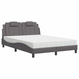 Letto Viana con Materasso Grigio 120x200 cm in Similpelle