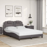 Letto Viana con Materasso Grigio 120x200 cm in Similpelle