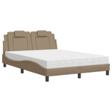 Letto Viana con Materasso Cappuccino 120x200cm Similpelle