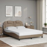Letto Viana con Materasso Cappuccino 120x200cm Similpelle