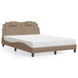 Letto Viana con Materasso Cappuccino 120x200cm Similpelle
