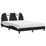 Letto Viana con Materasso Nero e Bianco 120x200 cm in Similpelle