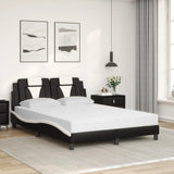 Letto Viana con Materasso Nero e Bianco 120x200 cm in Similpelle