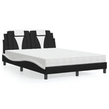 Letto Viana con Materasso Nero e Bianco 120x200 cm in Similpelle