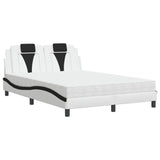 Letto Viana con Materasso Nero e Bianco 120x200 cm in Similpelle