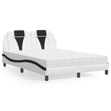 Letto Viana con Materasso Nero e Bianco 120x200 cm in Similpelle