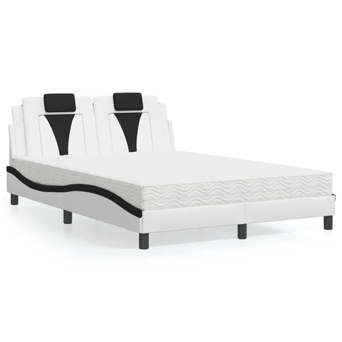 Letto Viana con Materasso Nero e Bianco 120x200 cm in Similpelle