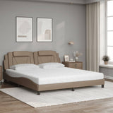 Letto Viana con Materasso Cappuccino 180x200cm Similpelle
