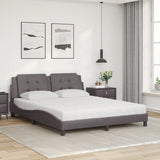 Letto con Materasso Zadar Grigio 160x200 cm in Similpelle