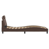 Giroletto Viana con LED senza Materasso Marrone 90x190 cm