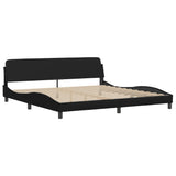 Giroletto Viana con LED senza Materasso Nero 200x200 cm