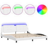 Giroletto con LED senza Materasso Zadar Bianco 200x200 cm