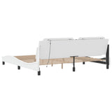 Giroletto con LED senza Materasso Zadar Bianco 200x200 cm