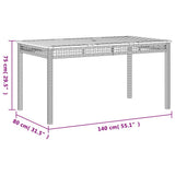 Set da Pranzo da Giardino 5 pz Nero con Cuscini in Polyrattan