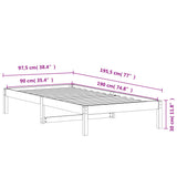 Dormeuse senza Materasso Marrone Cera 90x190 cm Legno di Pino