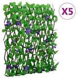Traliccio Edera Artificiale Espandibile 5 pz Verde 180x70 cm