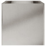Fioriere 2 pz Argento 32x30x29 cm in Acciaio Inox