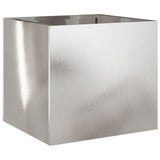 Fioriere 2 pz Argento 32x30x29 cm in Acciaio Inox