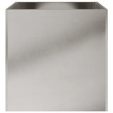 Fioriere 2 pz Argento 42x40x39 cm in Acciaio Inox