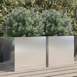 Fioriere 2 pz Argento 42x40x39 cm in Acciaio Inox
