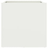 Fioriere 2 pz Bianche 49x47x46 cm in Acciaio