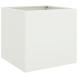 Fioriere 2 pz Bianche 49x47x46 cm in Acciaio