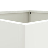 Fioriere 2 pz Bianche 49x47x46 cm in Acciaio