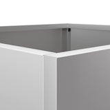 Fioriera Argento 49x47x46 cm in Acciaio Zincato