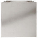 Fioriera Argento 62x40x39 cm in Acciaio Inox