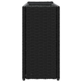 Fioriere da Giardino con 2 Vasi Nere 90x20x40 cm in Polyrattan