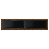 Fioriere da Giardino con 2 Vasi Marrone 90x20x40 cm Polyrattan