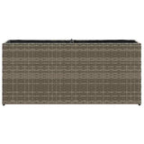 Fioriere da Giardino con 2 Vasi Grigie 90x20x40cm in Polyrattan