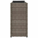 Fioriere da Giardino con 2 Vasi Grigie 90x20x40cm in Polyrattan