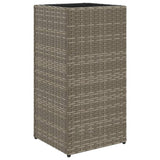 Fioriere da Giardino 2 pz Grigie 30x30x60 cm in Polyrattan