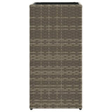 Fioriere da Giardino 2 pz Grigie 30x30x60 cm in Polyrattan