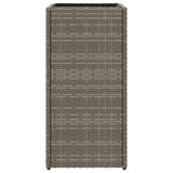 Fioriere da Giardino 2 pz Grigie 30x30x60 cm in Polyrattan