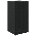 Fioriere da Giardino 2 pz Nere 40x40x80 cm in Polyrattan